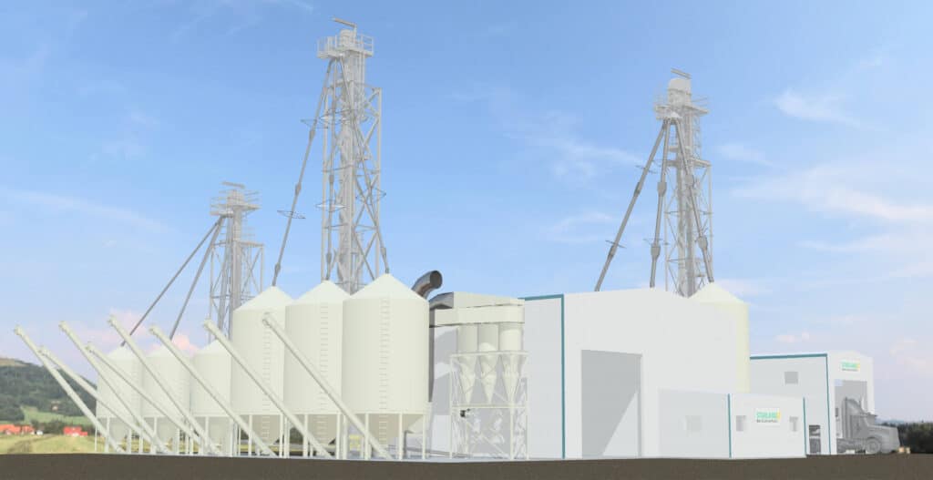 3D rendering of Starland seed processing plant designed by Vistasort