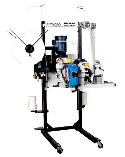 Model 400 TNS tape and needle sew system — Fischbein tape sew inline bag closer for food-grade packaging, Vistasort