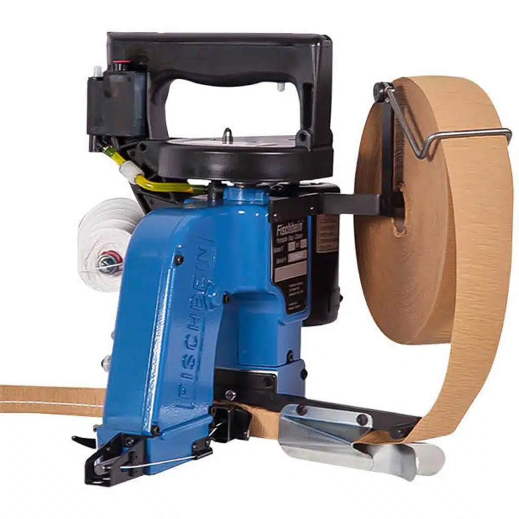 Model 40680 tape sew portable bag closer 115V — Fischbein crepe tape handheld bag sewing unit, Vistasort