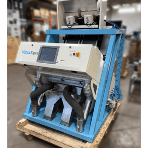 A reconditioned VistaSort 2-Chute Colour Sorter available for purchase, designed for precision seed, grain, and pulse sorting with affordable reliability.