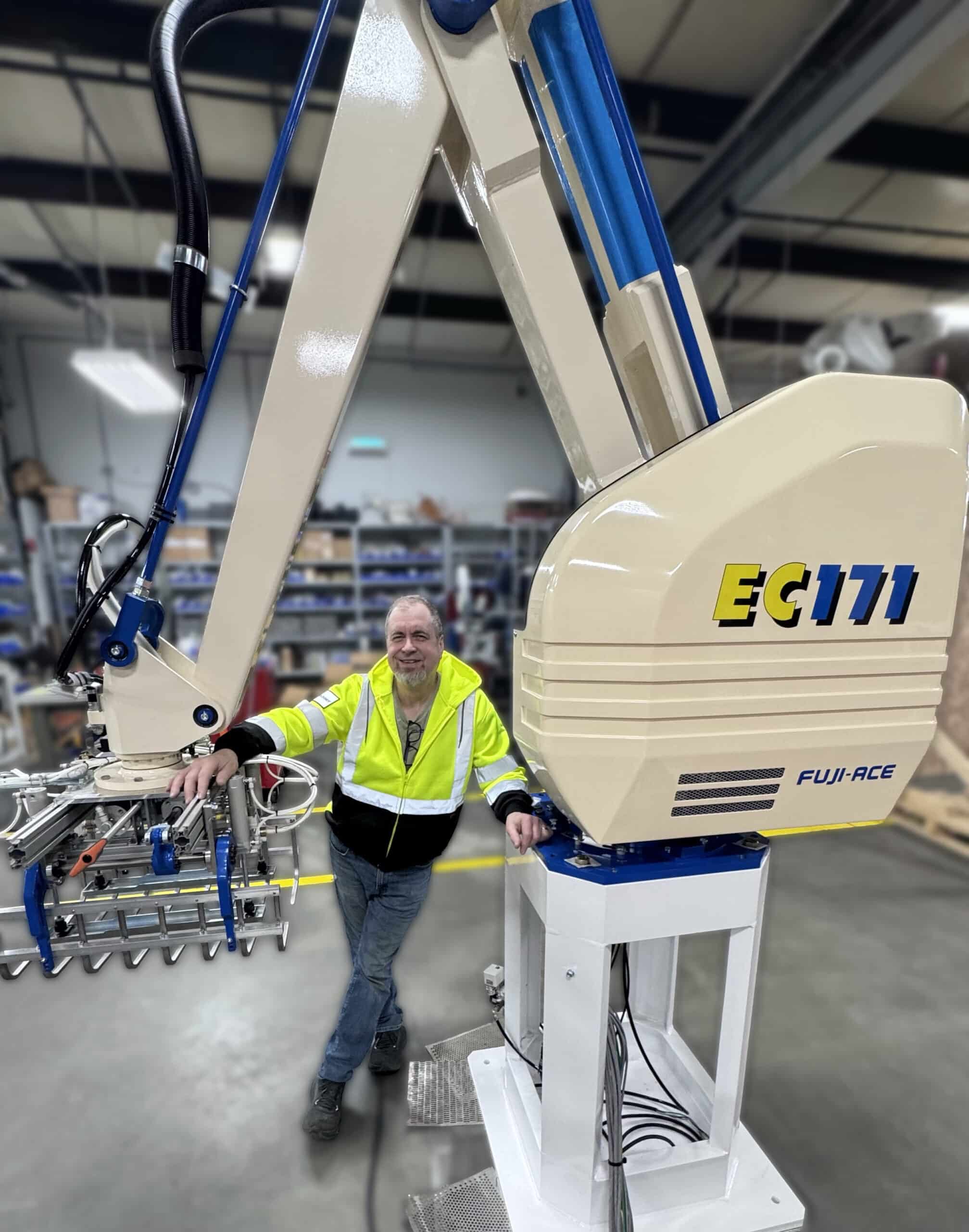 Vistasort — Fuji Robotics palletizing system supplied by Vistasort