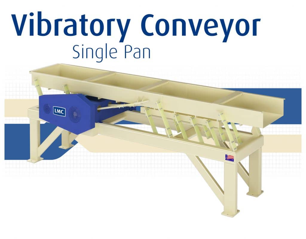 LMC Single Pan vibratory conveyor — SP Series for seed and grain handling, supplied by Vistasort Canada
