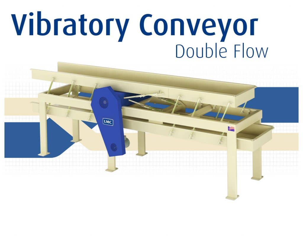 LMC Double Flow vibratory conveyor — DF Series for seed and grain processing, supplied by Vistasort Canada