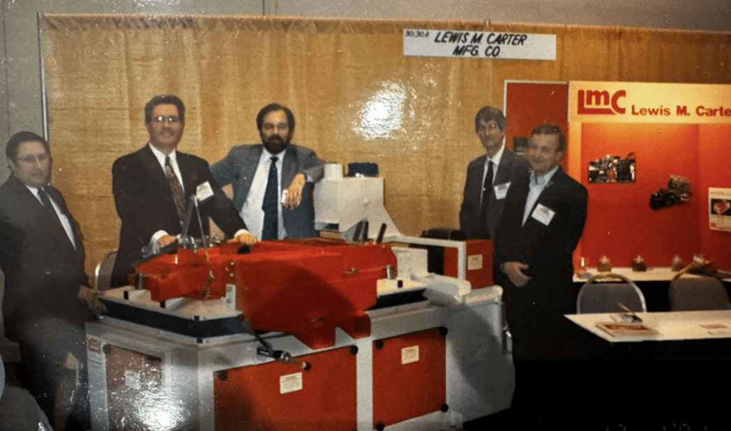Vistasort — Bernie Chivilo at an LMC trade show booth in Georgia, USA, 1991