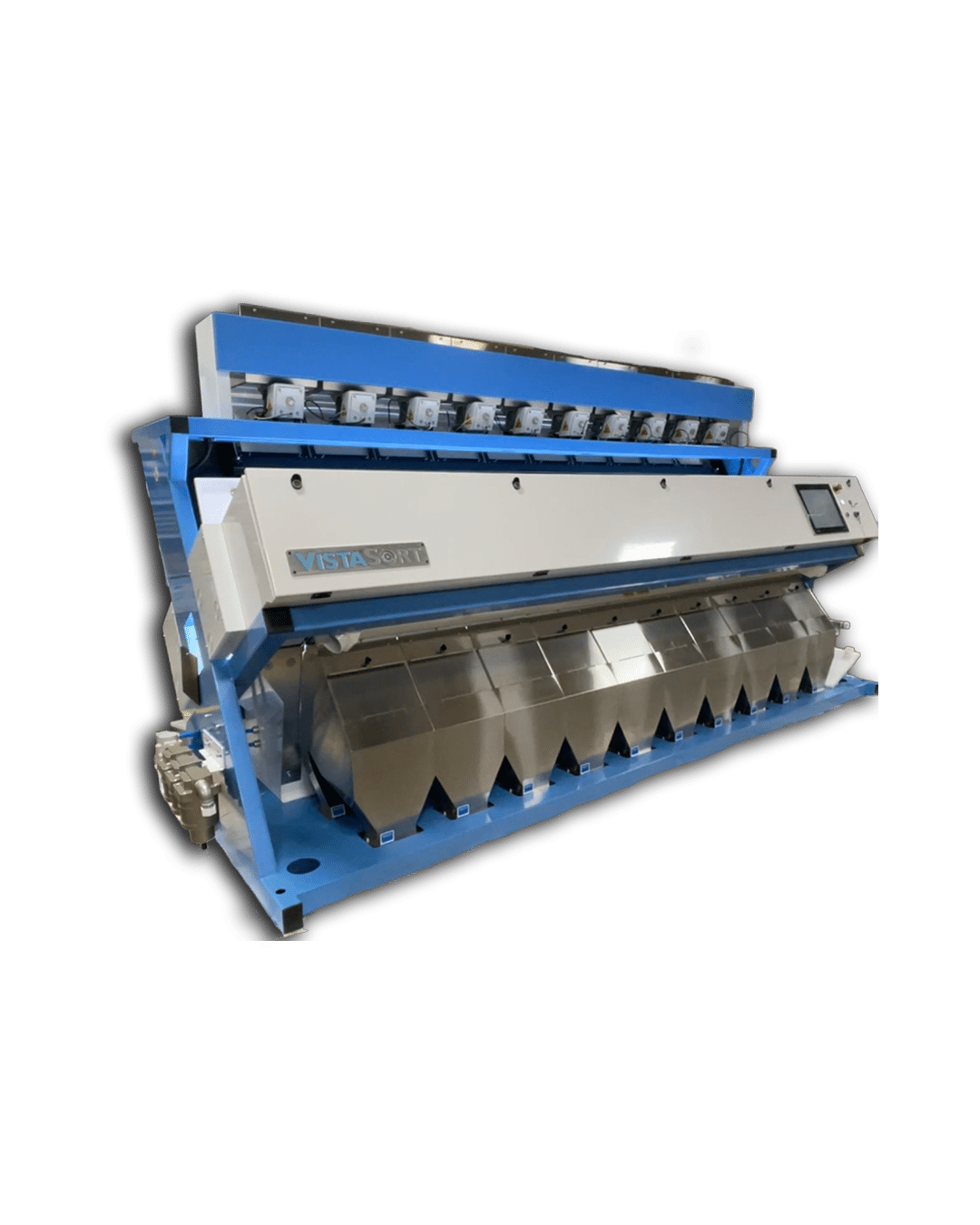 VistaSort 10-Chute optical color sorter, the largest commercial configuration for maximum throughput