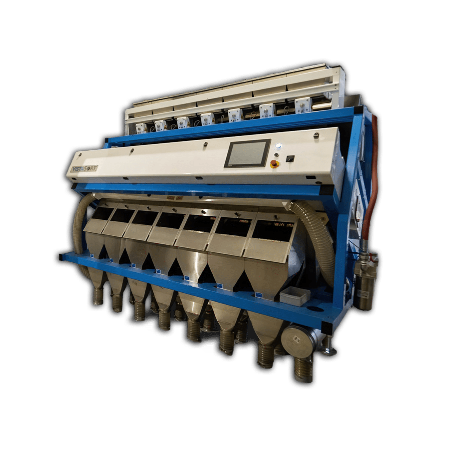 VistaSort 7-Chute optical color sorter for high-volume commercial seed and grain processing