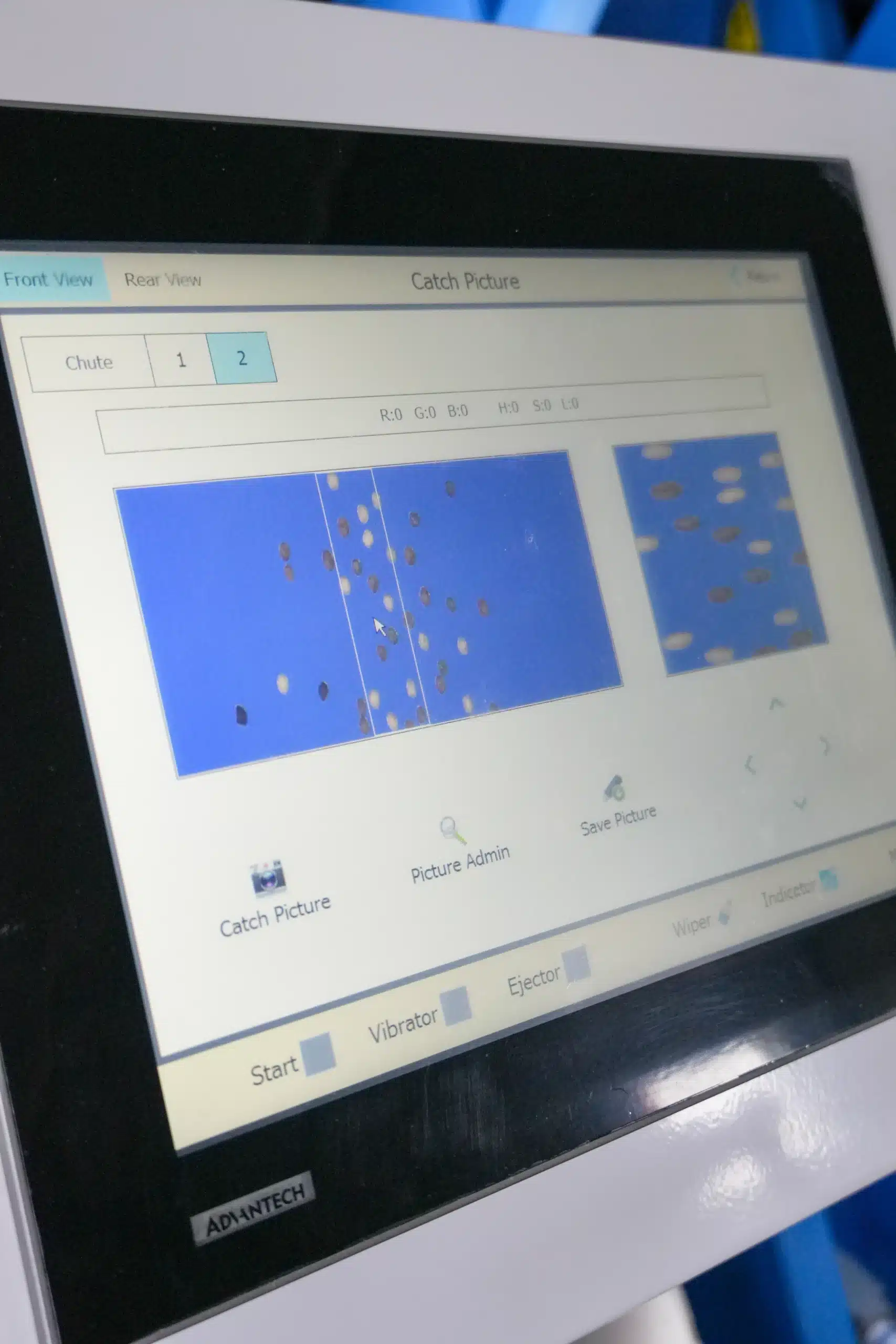 VistaSort intelligent control system touchscreen interface
