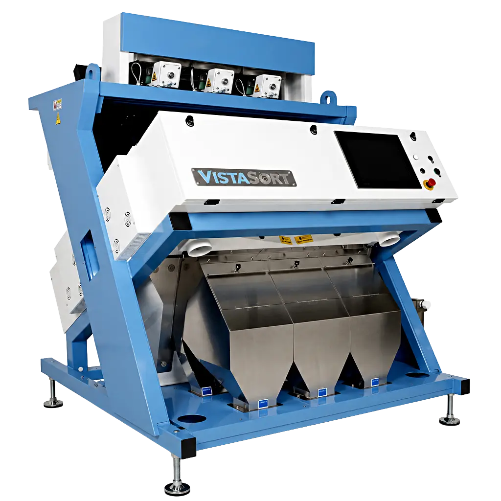 VistaSort 3-Chute optical color sorter for small commercial seed processing