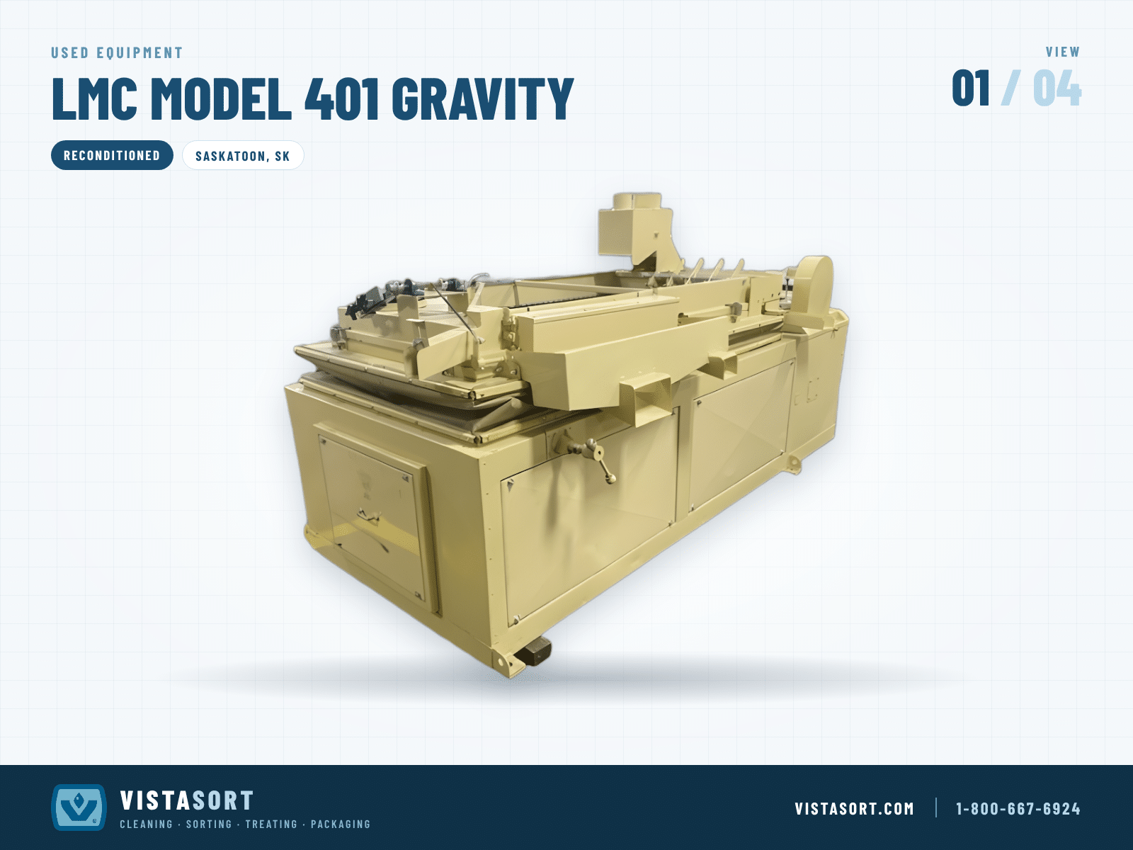 Reconditioned LMC Model 401 used gravity separator available from Vistasort in Saskatoon, Saskatchewan
