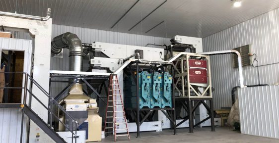 Completed Ellis grain processing plant constructed by Vistasort